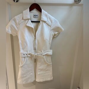Show Me Your MuMu White Belted Romper